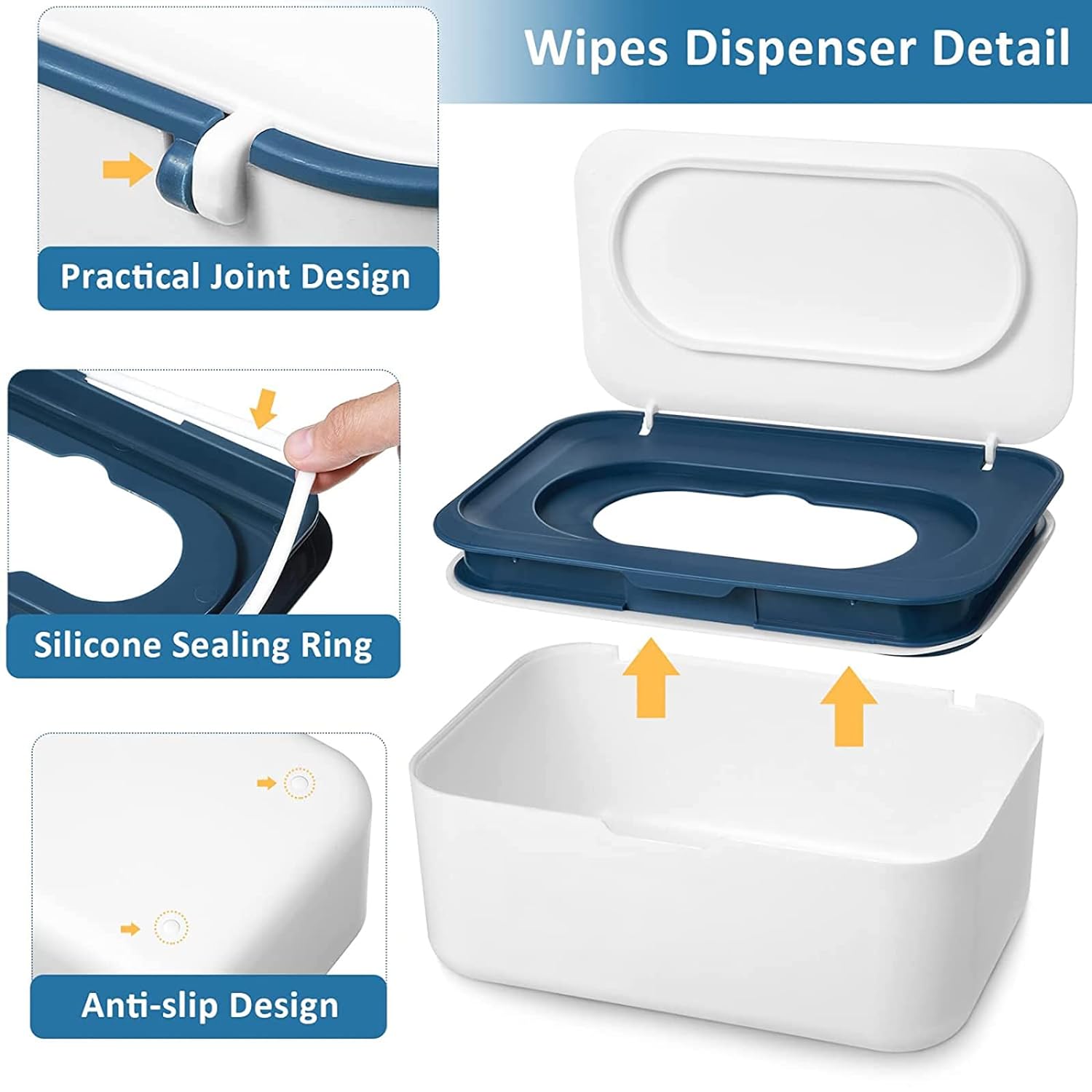 Wet Tissue Box, Flip Top Dry Tissue Napkin, Portable Home Napkins Dispenser, Dustproof Plastic Mask Organizer Holder, Multifunctional Sundries Storage Box, Moist Toilet Paper Box