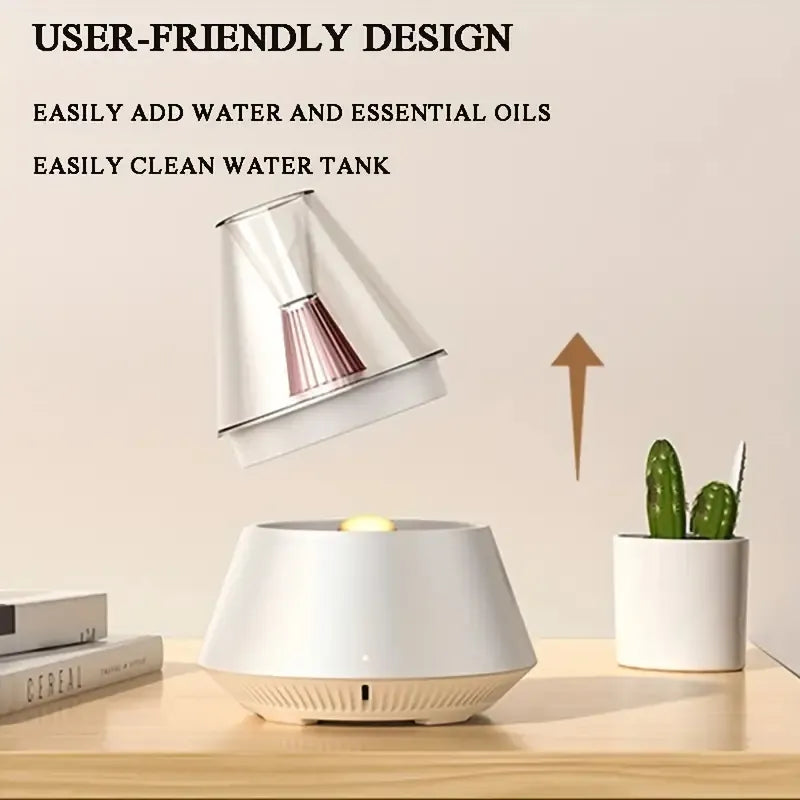 Volcano Room Diffuser, USB Air Humidifier, Retro Light Air Freshner, 150ML Essential Oil Diffuser, Remote Control Aromatherapy Humidifier, Ultrasonic Cool Mist Maker Frogger, Candlelight Fragrance Scent Dispenser, Home Car Bedroom Table Humidifier