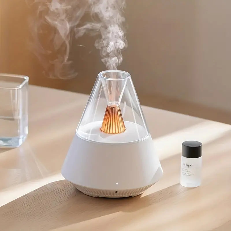 Volcano Room Diffuser, USB Air Humidifier, Retro Light Air Freshner, 150ML Essential Oil Diffuser, Remote Control Aromatherapy Humidifier, Ultrasonic Cool Mist Maker Frogger, Candlelight Fragrance Scent Dispenser, Home Car Bedroom Table Humidifier