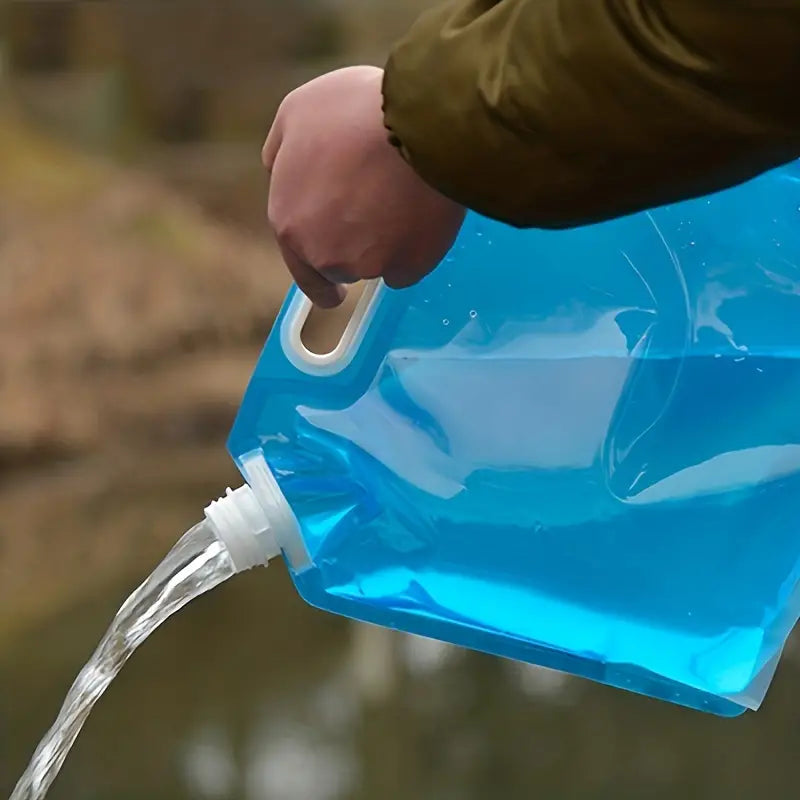 10L Water Pouch, Foldable Water Tank, Portable Outdoor Water Bag, Collapsible Water Bucket, Plastic Water Carrier, Camping Folding Canister, Car Water Container, Multipurpose Liquid Storage Container