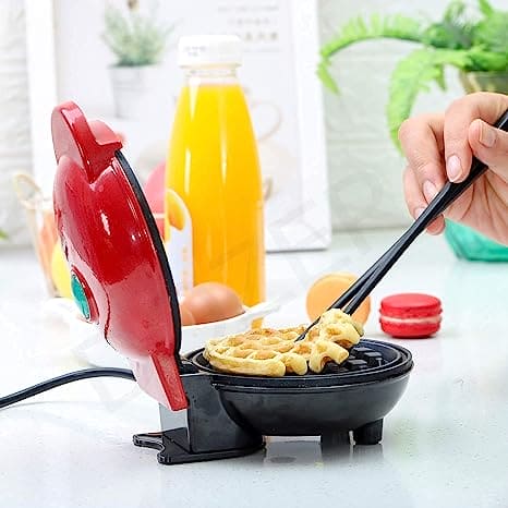 Mini Mighty Waffle Maker, Electric Waffles Maker Machine, Breakfast Dessert Baking Machine, Portable Non Stick Waffles Maker, Calf Crossing Foldable Waffle Pancake Maker, Electric Cake Maker For Pancakes Cookies Non Stick Coating