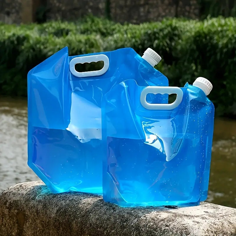 10L Water Pouch, Foldable Water Tank, Portable Outdoor Water Bag, Collapsible Water Bucket, Plastic Water Carrier, Camping Folding Canister, Car Water Container, Multipurpose Liquid Storage Container