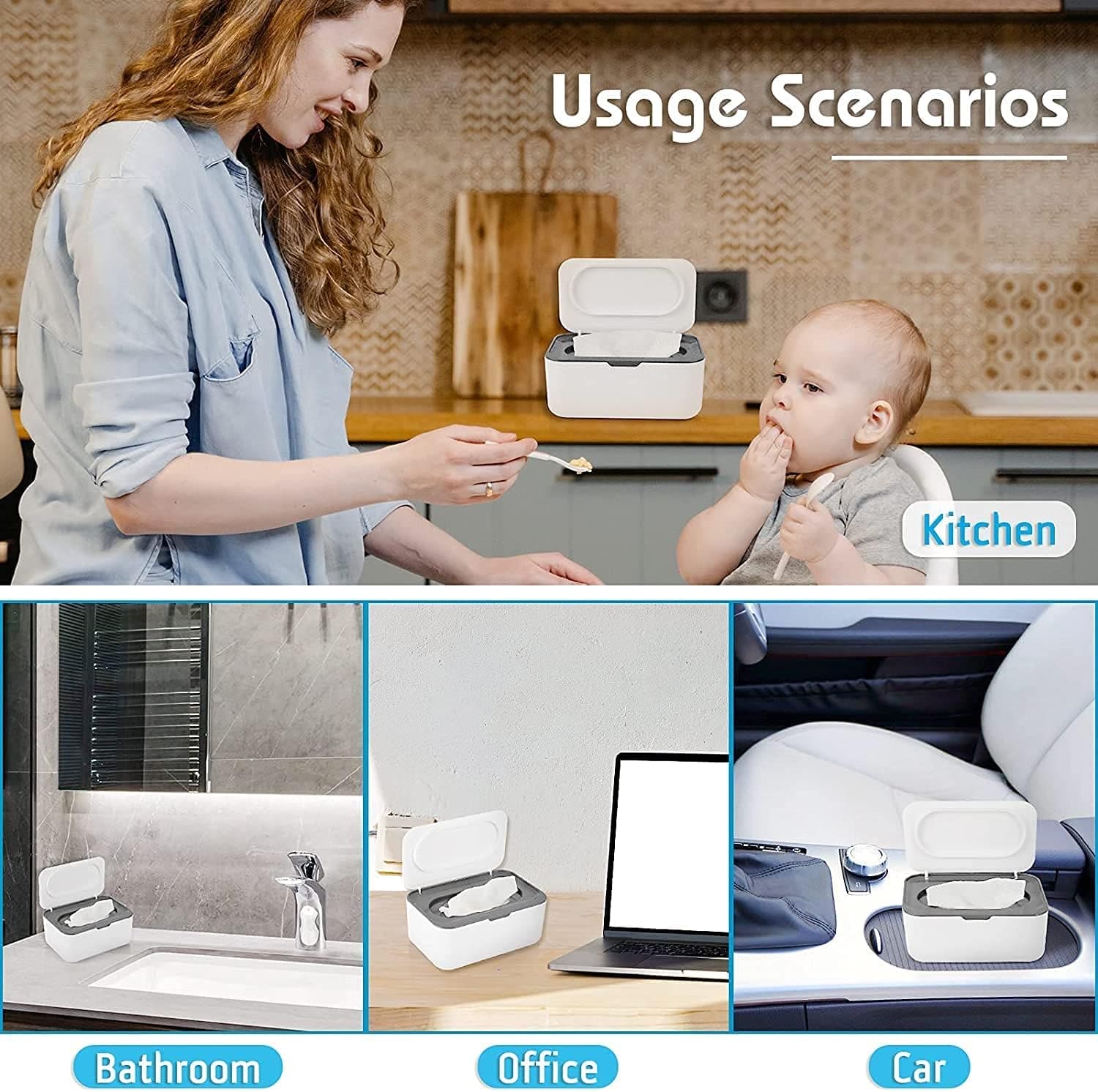 Wipes Storage Box With Lid, Desktop Tissue Dispenser, Home Office Mask Storage Box, Dustproof Wipes Respirator Dispenser, Home Car Napkin Holder, Home Napkin Organizer, Paper Towel Dispenser, Baby Wipes Dispenser, Large Tissue Box Holder