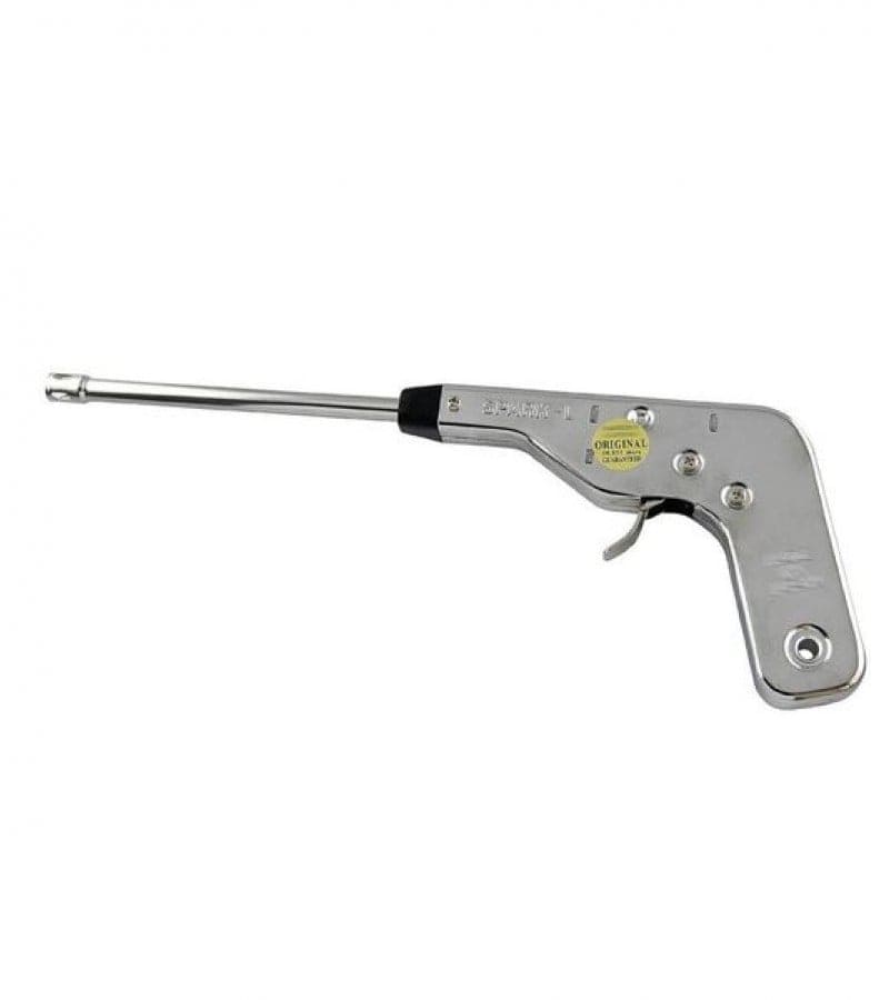 Manual Gun Lighter, Electronic Fire Pulse Ignitor, Metal Spark Stove Lighter, Kitchen Gun Gas Lighter, Fire Starter Spark Gas Burner, Pistol Shape Stainless Steel Igniter Spark Lighter for Kitchen