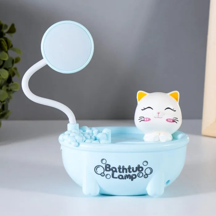 3 In 1 Bathtub Table Lamp With Sharpener, Cartoon Bathtub LED Study Lamp, Bathtub Lamp For Kid With Sharpener, Portable LED Study lamp, Study Reading Desk Lamp