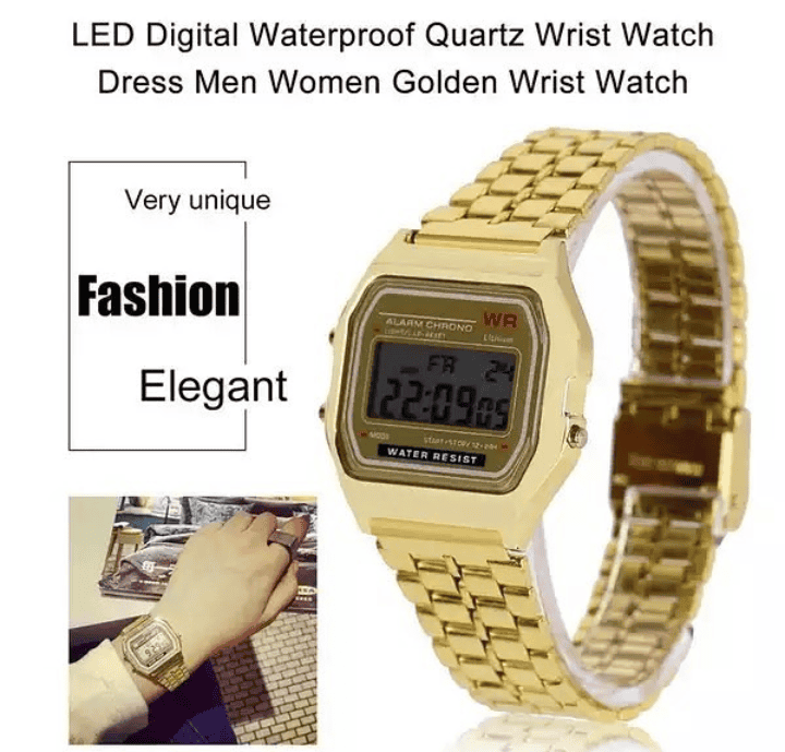New Retro Classic LED Stainless Steel Digital 