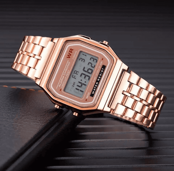 New Retro Classic LED Stainless Steel Digital 