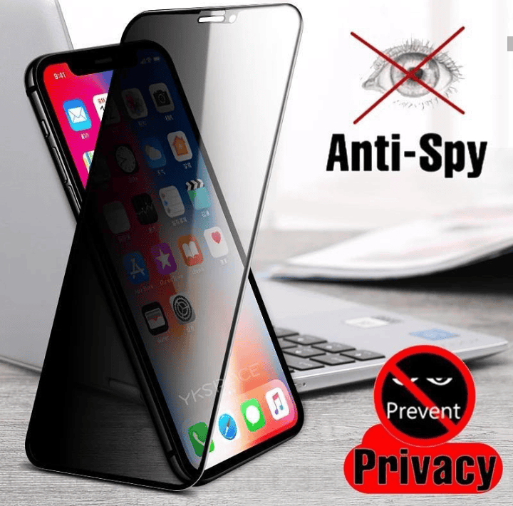 9D Anti Spy Privacy Tampered Glass 