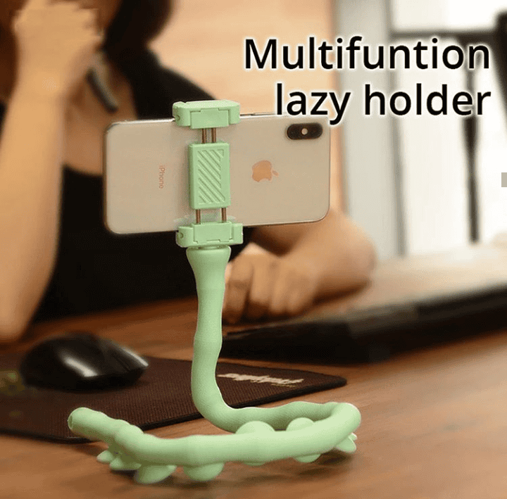 Caterpillar Mobile Holder, Multifunctional Lazy Phone Holder, Flexible and Adjustable Soft Grip , 360° all-round shooting range holder