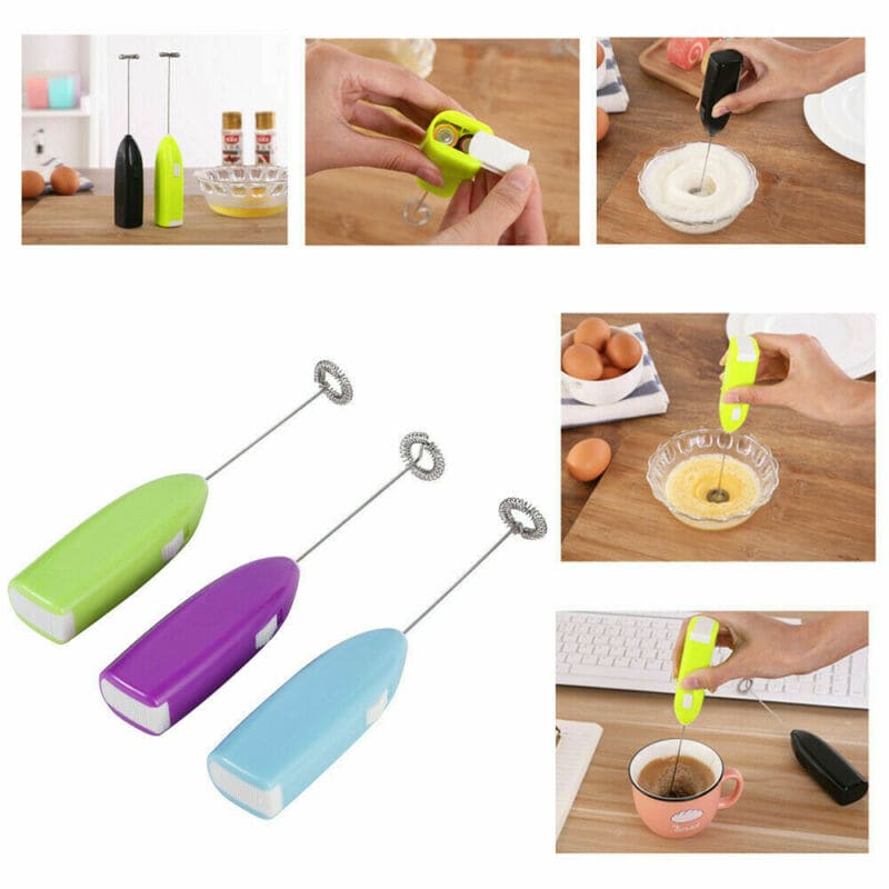 Handheld Egg Beater, Battery Operated Milk Frother Mixer, Beater for Coffee, Cappuccino, Hot Chocolate and Egg Whisks