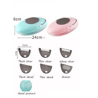 7 In 1 Egg Shaped Vegetable Slicer, Multifunctional Vegetable Shredder, Egg Shaped Food Chopper, Household Manual Vegetable Cutter, Kitchen Tool