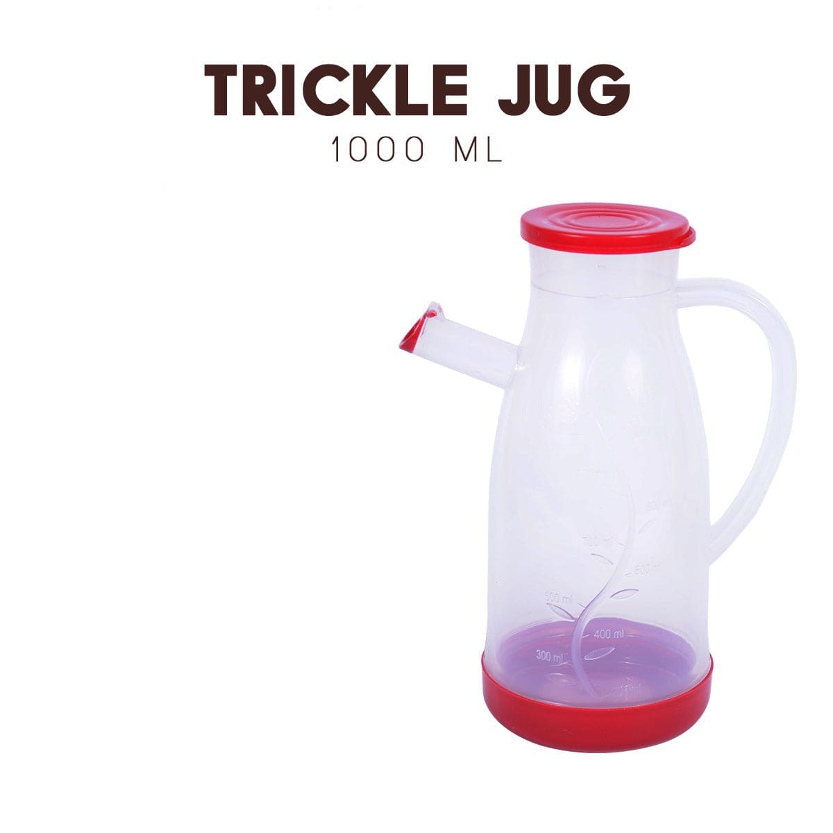 Plastic Trickle Jug, 1000ml Olive Oil Dispenser Bottle, Anti-leak Condiment Vinegar Soy Sauce Bottle, Plastic Seasoning Jar With Lid