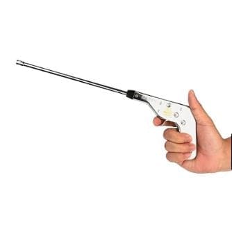 Manual Gun Lighter, Electronic Fire Pulse Ignitor, Metal Spark Stove Lighter, Kitchen Gun Gas Lighter, Fire Starter Spark Gas Burner, Pistol Shape Stainless Steel Igniter Spark Lighter for Kitchen