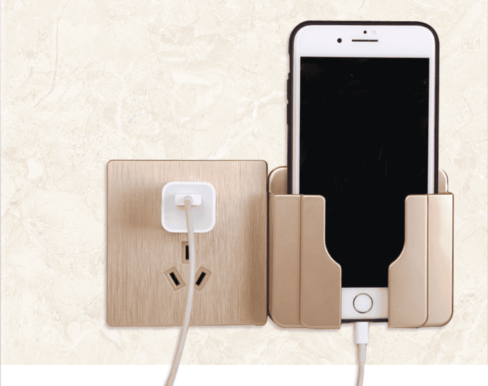 Multifunctional USB Charging Stand, Wall Mounted Remote Organizer, Cellphone Holder