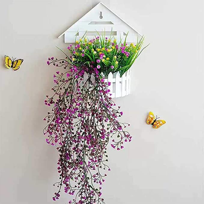 House Shaped Multipurpose Organizer, House Shape Decorative Flower Pot for Garden, Wall Decor Shelf