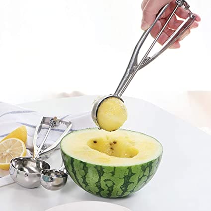 Steel Ice Cream Scoop Spoon, Stainless Steel Ice Cream Digger, Non Stick Ice Ball Maker, Dual Purpose Cream Dipper, Multifunctional Ice Cream Scoops Stack, Ice Cream Scooper With Trigger, Scoop Spoon For Ice Cream Fruit Cookie