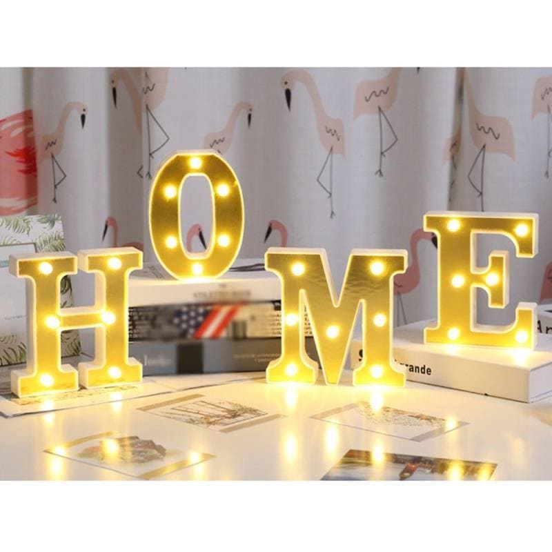Gold Plated Led Letters, Alphabet Led Letter Lights, A To Z Light Up Letters Sign Night Light