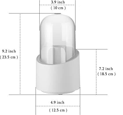 Oval Clear Brush Organizer, Desktop Makeup Brush Storage Bucket Cup Holder With Lid, Brush Display Stand Storage Box, Lipstick Eyebrow Pencil Holder, Acrylic Makeup Brush Organizer Cup, Rotating Makeup Brush Holder