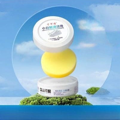 Shoes Cleaning Cream, Shoes Stain Whitening Cleansing Cream, Shoe Yellow Edge Cleaner With Sponge, Multifunctional Cleaning Shoe Whitener, Shoes Suede Cleaner, Leather Shoe Cleaning Cream, Little White Shoe Cleaner, 200gm White Shoe Cleaner