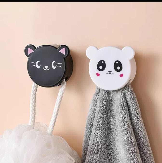 Cute Towel clip Hanger, Towel Plug Holder, Wall Mounted Punch-Free Towel Storage Clip, Cute Cartoon Towel Cloth Clip Holder