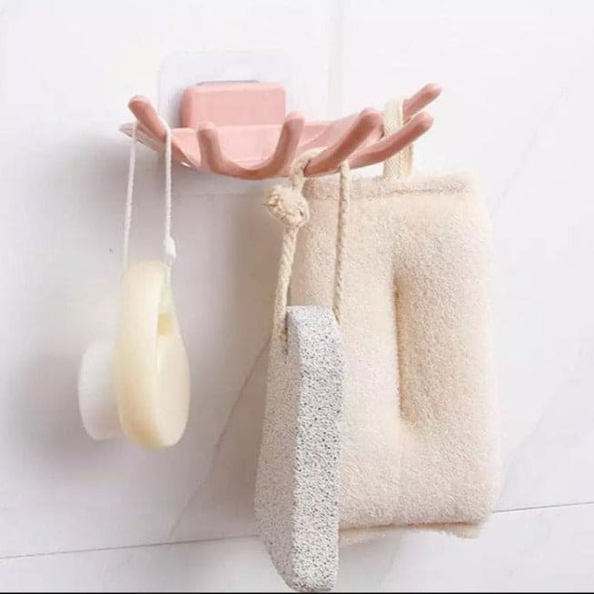 Claw Punch Free Soap Box, Drain Soap Holder Rack, Rotatable Multifunction Kitchen Bathroom Supplies Gadgets, Easy Cleaning Soap Saver, Soap Holder With Hooks