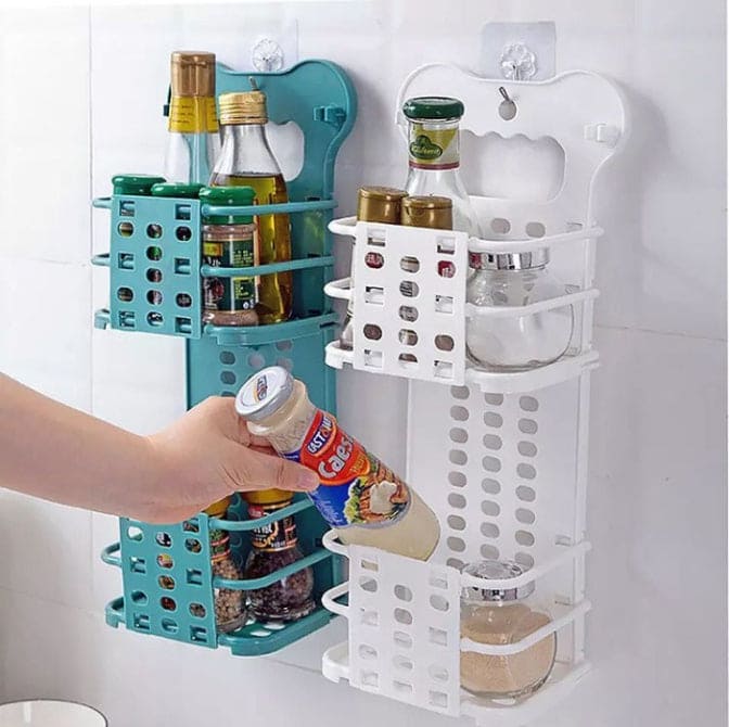 Wall Mounted Folding Bathroom Organizer, Portable Hanging Foldable Basket, Bathroom Wall Shelf, Multipurpose Storage Basket