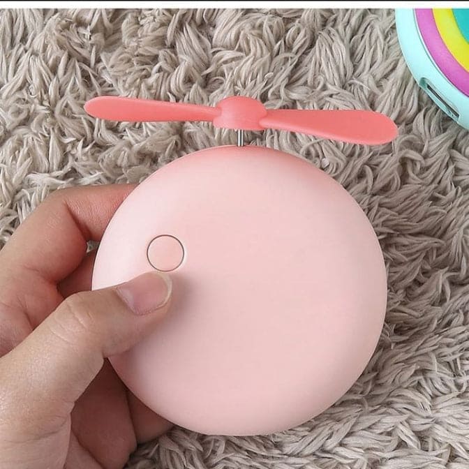 Cute Portable Mini Doughnut Fan, Mini Portable Charger For IPhone, Cute Power Bank For Girls, Mini Fast Charger And Portable Fan