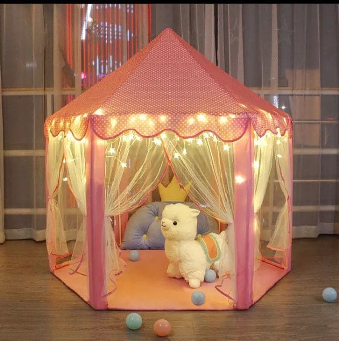 Princess Castle Play Tent House For Kids, Indoor & Outdoor Large Kids Play Tent, Durable Kids Playhouse