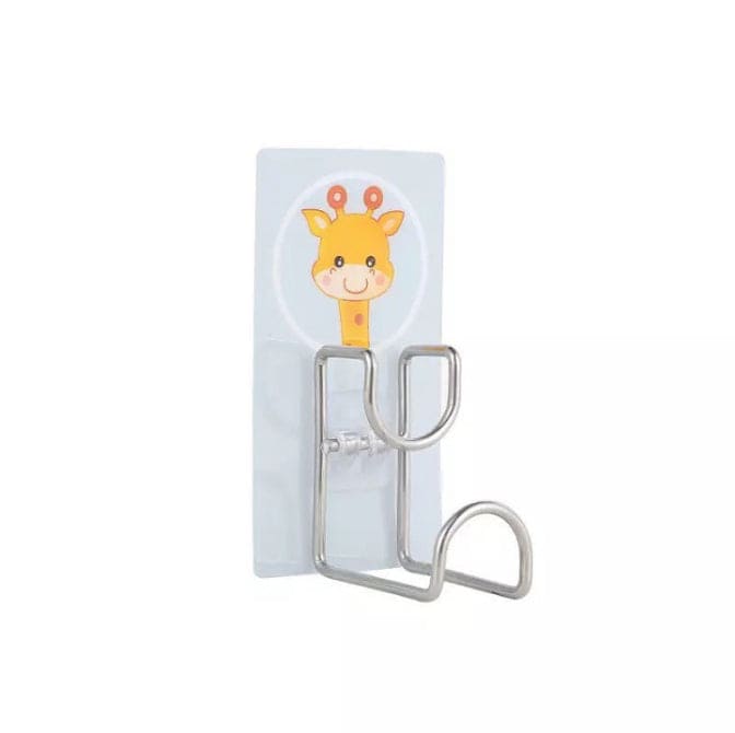 Self Adhesive Cartoon Wall Hook, Stainless Steel Self-Adhesive Wall Hooks, Waterproof Reusable Hooks, Wall Mounted Hangers for Pots