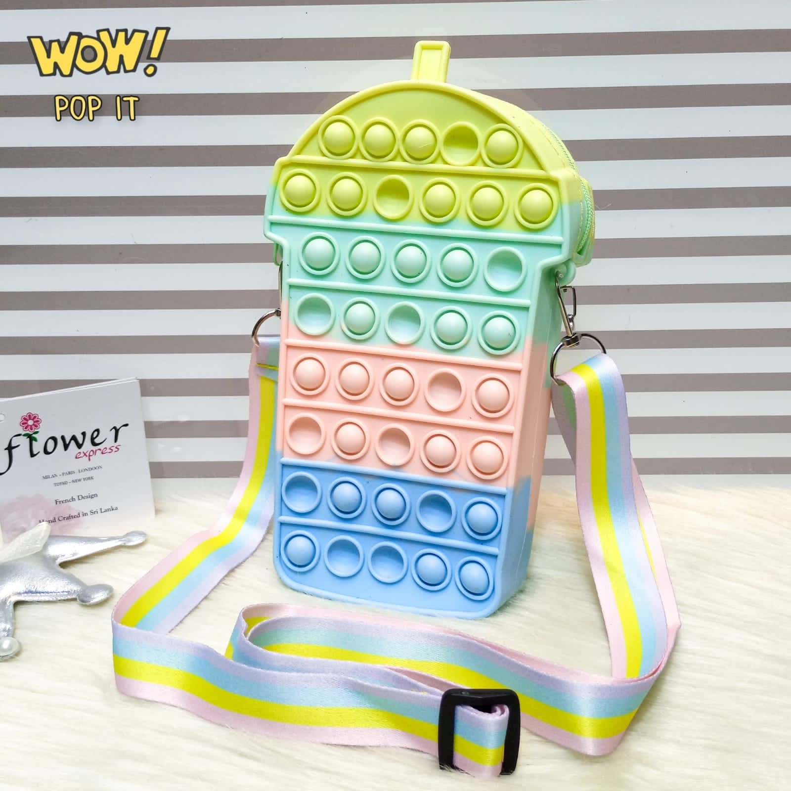 New 3D Silicone Ice Cream Shaped Pop It Bags, Pop It Adults Decompression Bag, New Mini Fingertip Toy Bag, Sensory Silicone Pop Fidget Bags For Kids, Push Bubble Popet Bag