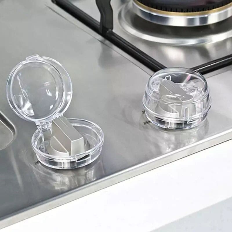 2pcs Clear Stove Knob Safety Cover, Heat Resistant Water Proof Lock for Oven/Stove, Top/Gas Range Baby Safety Lock, Gas Stove switch Locks Protector, Oven Lock Protector For Children