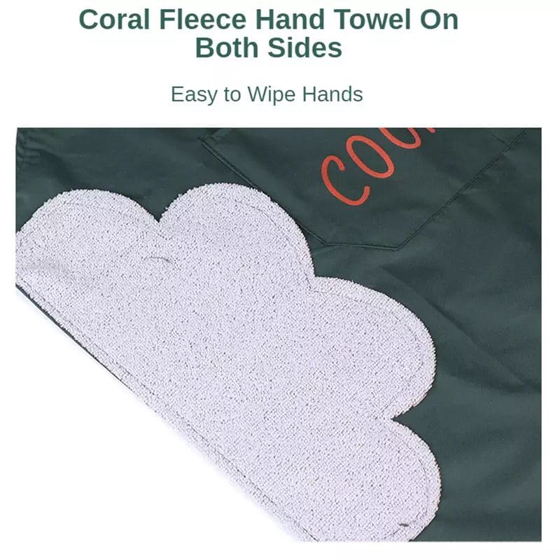 Women Wipeable Kitchen Apron, Enlarged Pocket Waterproof Oil-Proof Coffee Pinafore, Cooking Baking  Adult Bib, Kitchen Bib Aprons For Women & Men