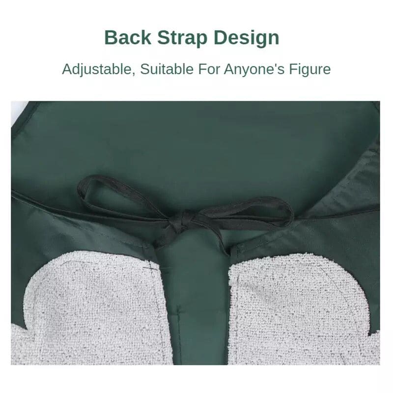 Women Wipeable Kitchen Apron, Enlarged Pocket Waterproof Oil-Proof Coffee Pinafore, Cooking Baking  Adult Bib, Kitchen Bib Aprons For Women & Men