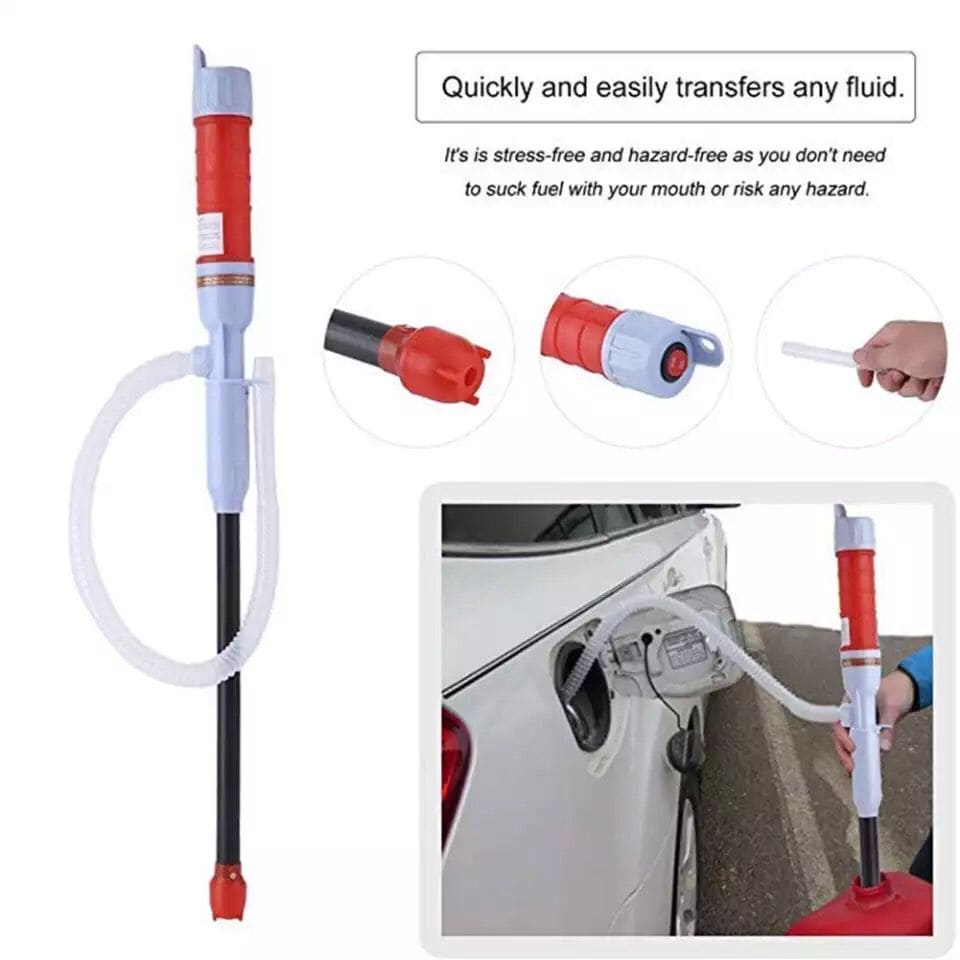 Battery Operated Siphon Oil Water Fuel Pump with Bendable Suction Tube, Car Auto Vehicle Fuel Gas Transfer Suction Pumps Water Pump, Powered Electric Outdoor Liquid Transfer Pump