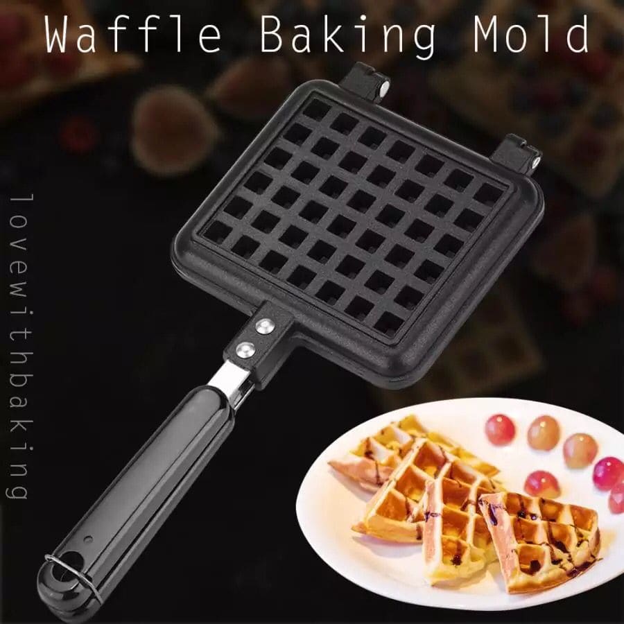 Non Stick Double Sided Waffle Baking Mold, Non-Stick Waffle Maker Pan, Bubble Egg Cake Oven Breakfast Machine, Waffle Iron Maker