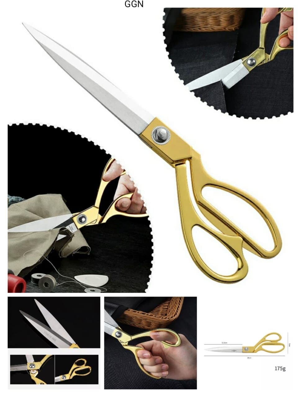 Stainless Steel Professional Sewing Scissors, Tailor's Scissors For Fa –  Yahan Sab Behtar Hai!