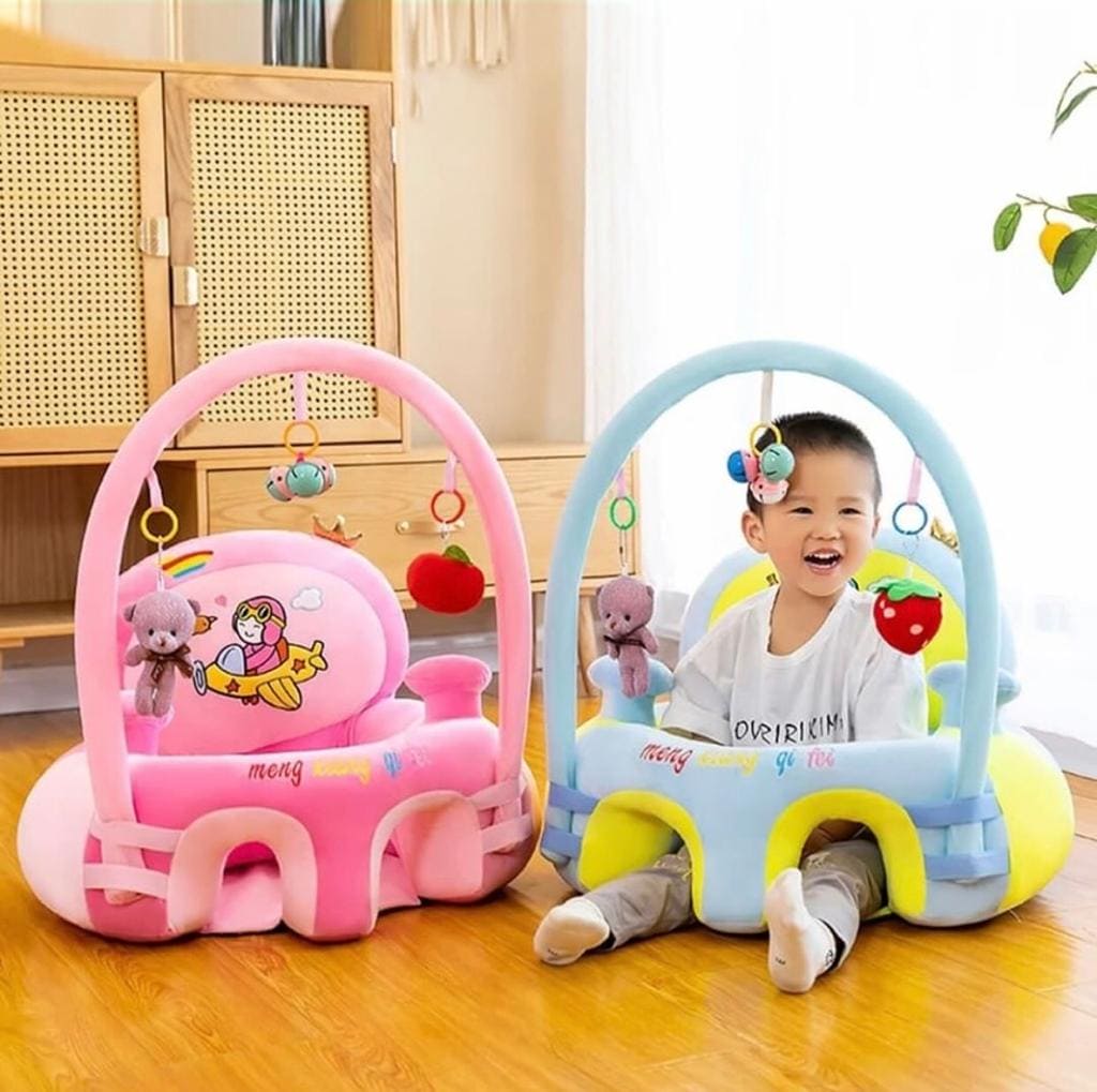 Baby Feeding Safety Seat Cartoon Support Chair, Cute Animal Baby Sofa Cover, Baby Learning Seat, Baby Sit Up Chair, Back Head Protector Baby Chair