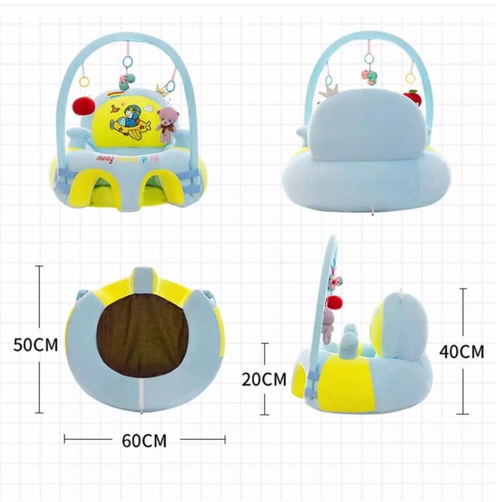 Baby Feeding Safety Seat Cartoon Support Chair, Cute Animal Baby Sofa Cover, Baby Learning Seat, Baby Sit Up Chair, Back Head Protector Baby Chair