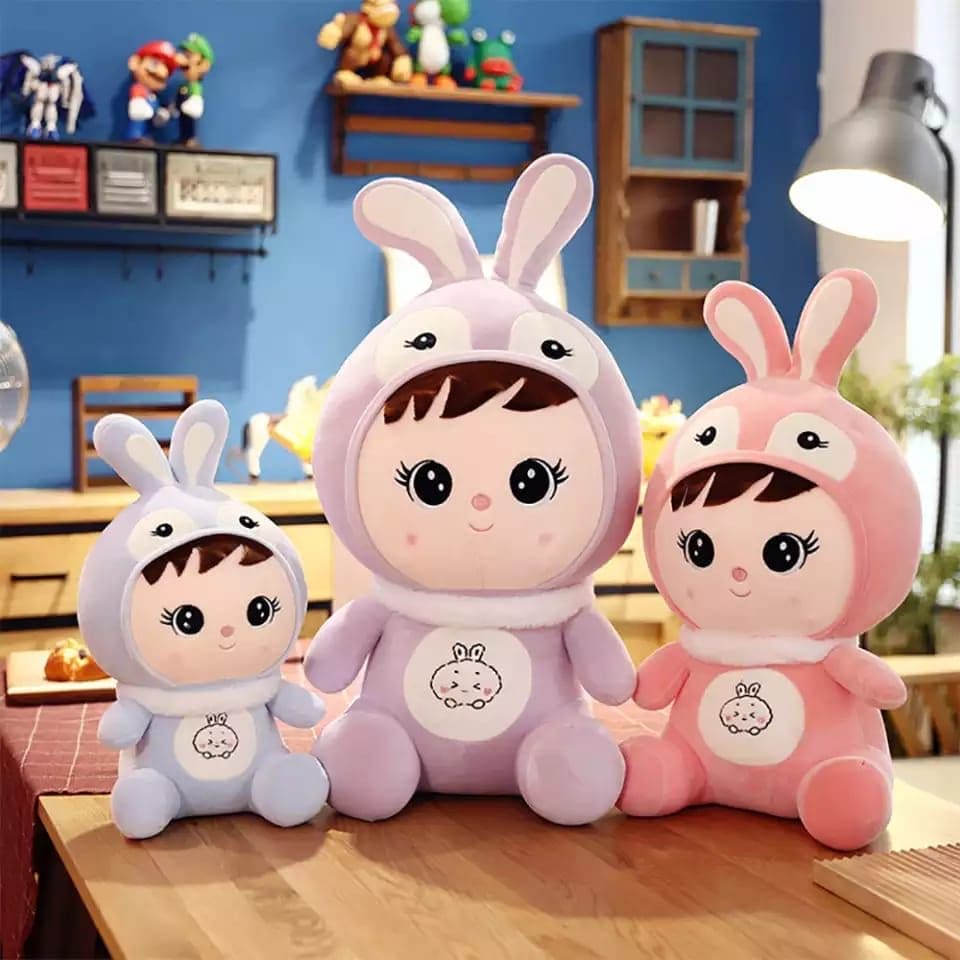 Cute Rabbit Kids Holding Plush Doll, Infant Rabbit Plush Soft Pillow, Doll Baby Elephant Plush Pillow Stuffed Toy, Soft Hugging Plush Pillow Toys For Kids