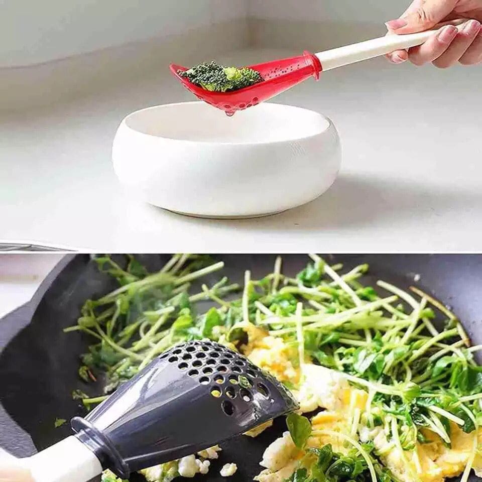 Garlic Crusher Spoon, Multifunctional Spoon, Colander Spoon, Egg Separating Spoon, Multi-Purpose Grinding Mashed Colander Spoon