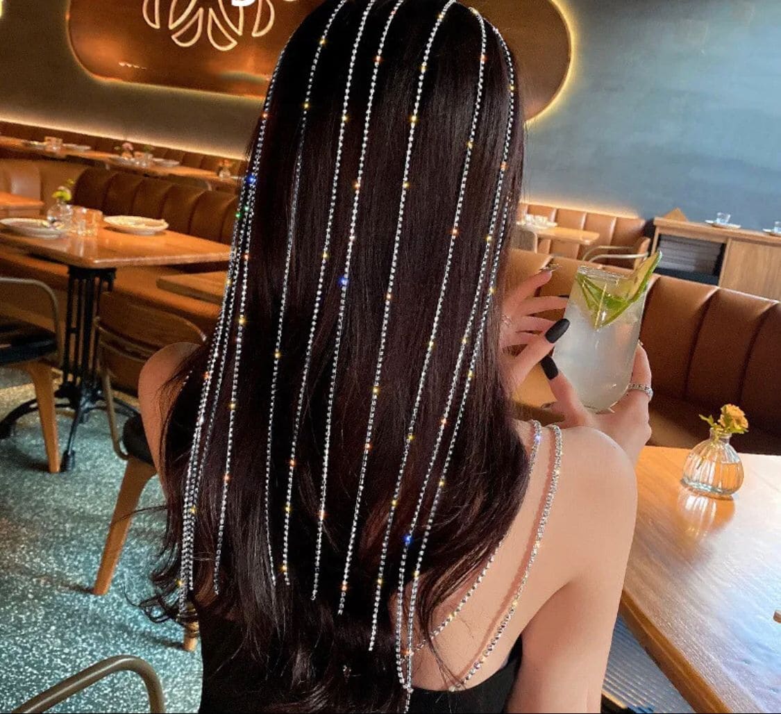 Amazing Open Hair Jewellery Metal Long Tassels Crystal Headband Hair Hoop Elegant Wind Princess Hairpin Women Jewellery