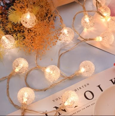 20 Pcs Bubble Ball Led String Lights, Starry Bubble Curtain Lights, Garden Home Indoor Outdoor Party Decorations Lights