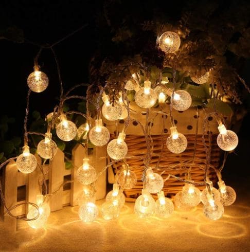 20 Pcs Bubble Ball Led String Lights, Starry Bubble Curtain Lights, Garden Home Indoor Outdoor Party Decorations Lights