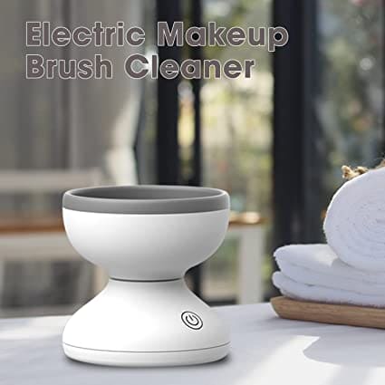 Automatic Cosmetic Brush Cleaner, Electric Makeup Brush Cleaner, Portable ABS Silicone Makeup Brush Bowl Washing Tool, Auto Clean Quick Spin Dry Makeup Brush Cleaner