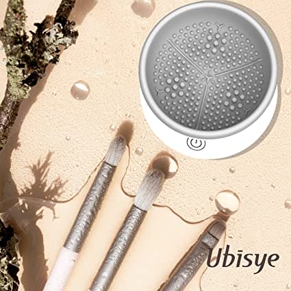 Automatic Cosmetic Brush Cleaner, Electric Makeup Brush Cleaner, Portable ABS Silicone Makeup Brush Bowl Washing Tool, Auto Clean Quick Spin Dry Makeup Brush Cleaner