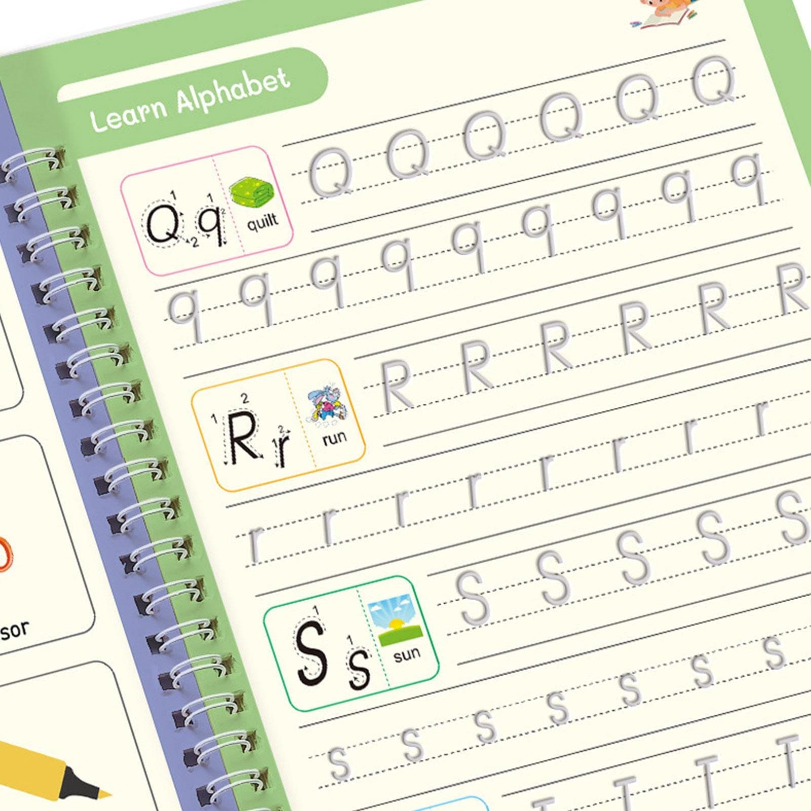 Sab Writing Set of 4 Child Learning Book, Writing Practice Copy Books, Magic Pract ...