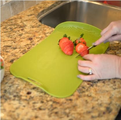 3 In 1 Drain Cutting Board, Chopping Board With Integrated Colander, Multifunctional Cutting Board, Vegetable Fruit Cutting Board