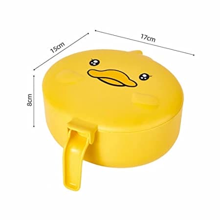 Duck Shape 4 Grid Spice Box, Seasoning Box Storage Container, 4 Compartment Enclosed Space Box, Spice Herbs Condiment Jar,  Kitchen Supplies Household Tool, Spice Jar with 4 Spoons