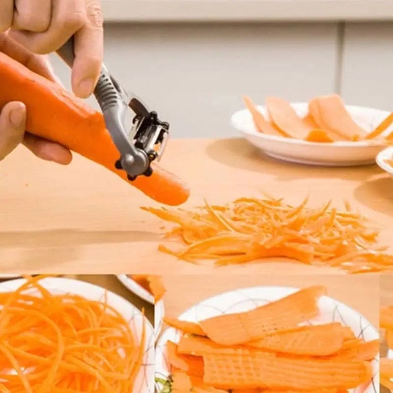 Simple Vegetable Peeler, Multifunctional  Rotary Vegetable Peeler, Stainless Steel Rotary Grater, Cabbage Potato Slicer Fruit Knife Kitchen Gadget, Multi Purpose 360 Degree Rotary Kitchen Tool