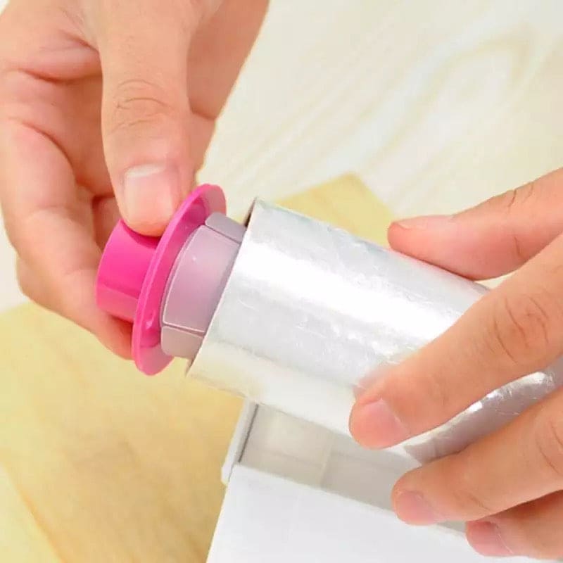 Rotatable Cling Film Wrapping Paper Cutter, Packaging Dispenser With Cutter, Storage Preservative Film Roll Case With Cutting Blade, New Cling Film Cutter, Food Wrap Dispenser Cutter